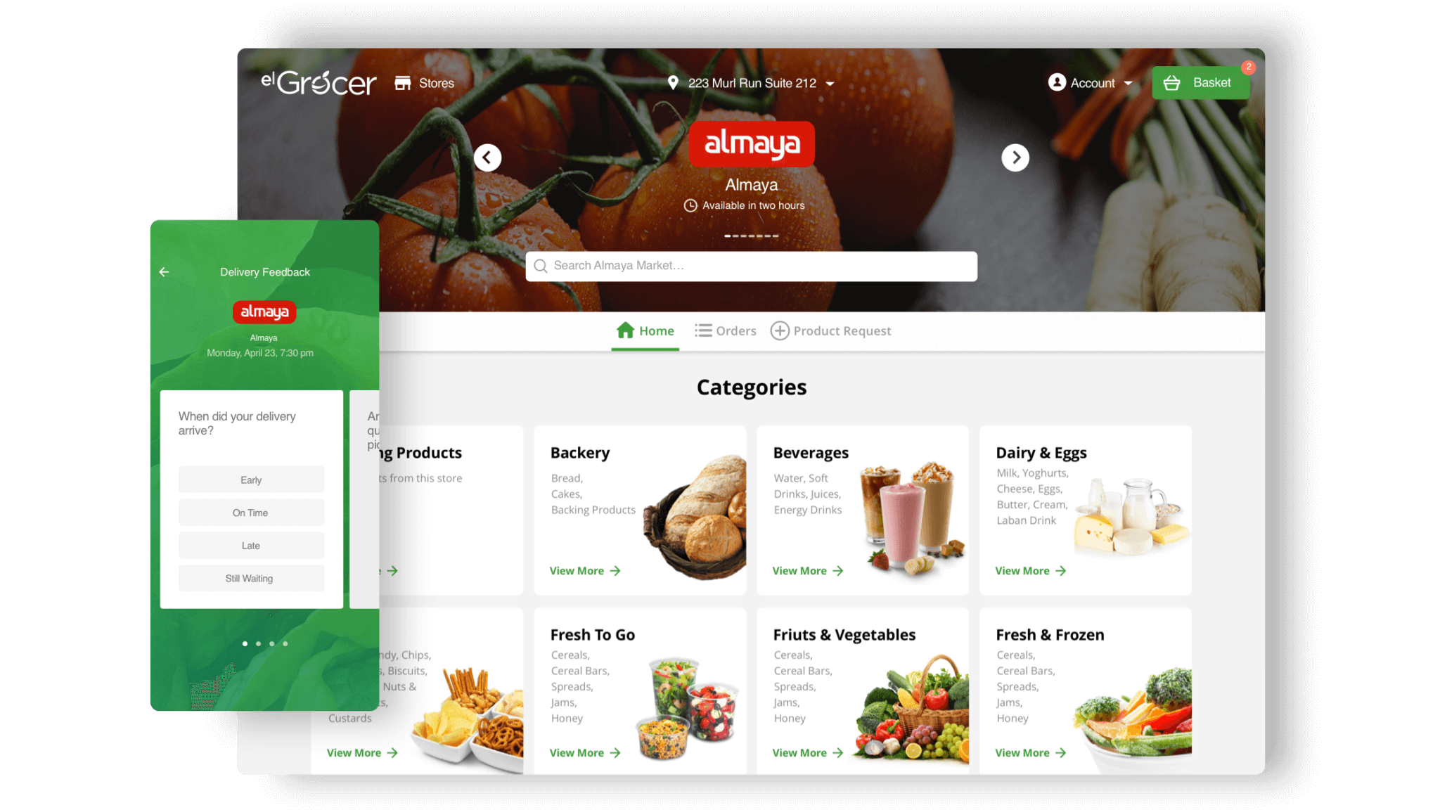 UX/UI Design for online grocery app