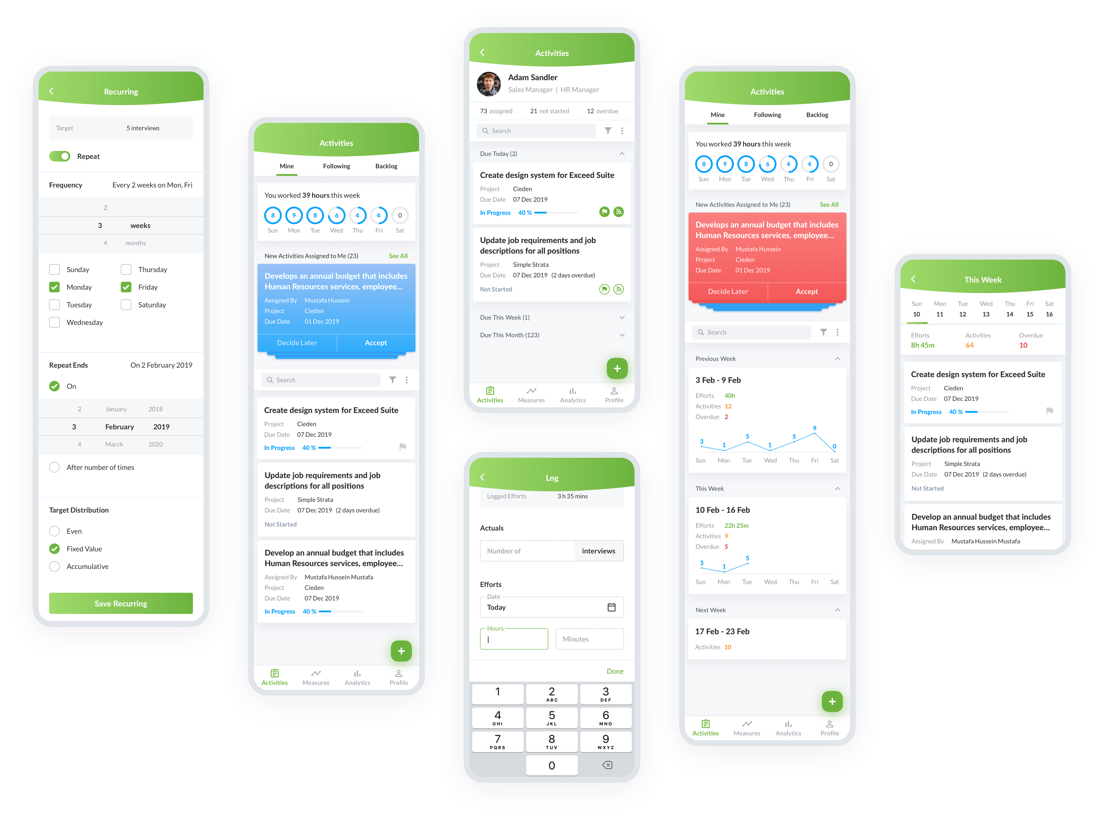 UX/UI Design for task management system