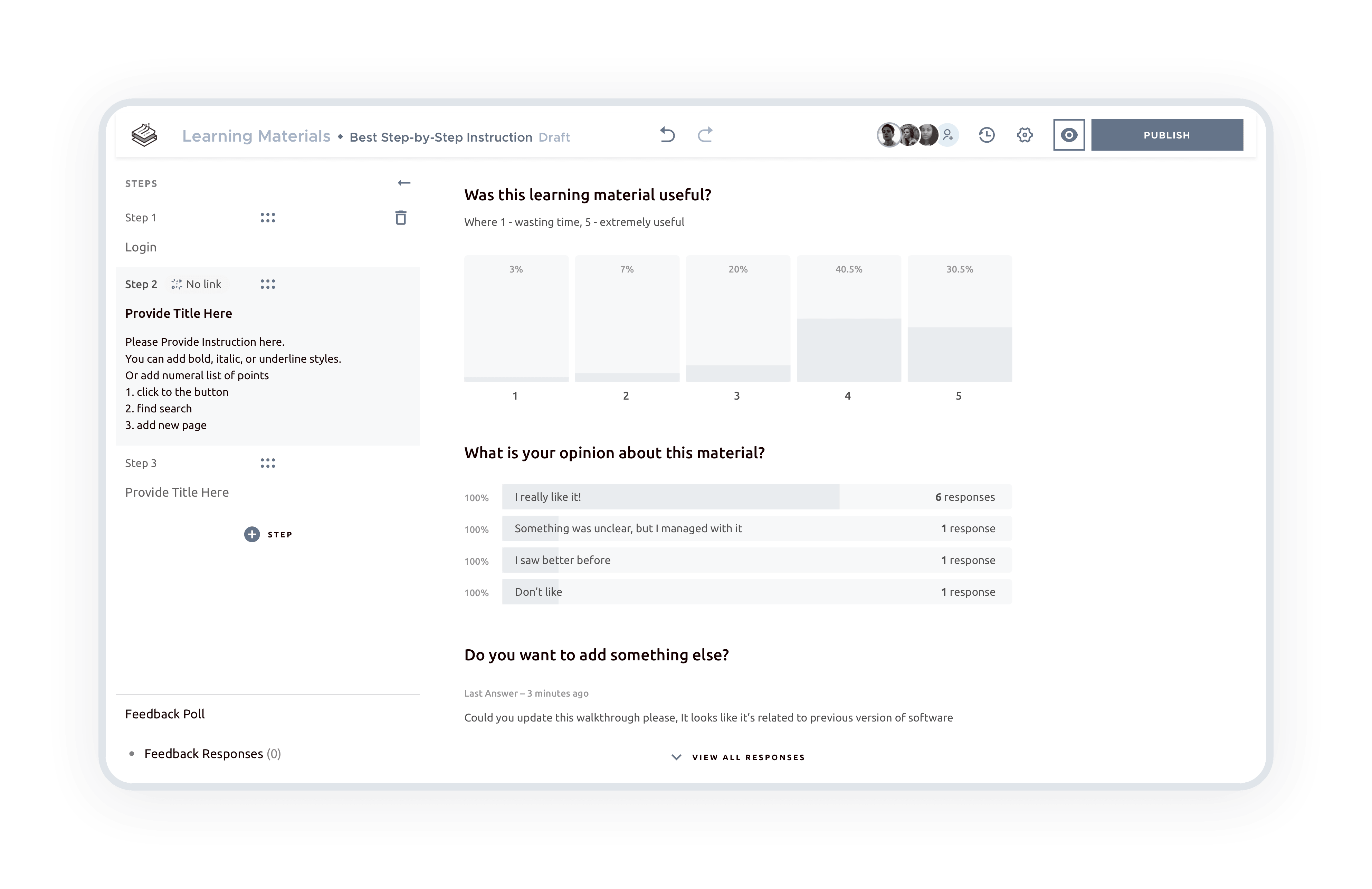 UX/UI Design for Interactive Training Tool: Rapid low fidelity prototyping