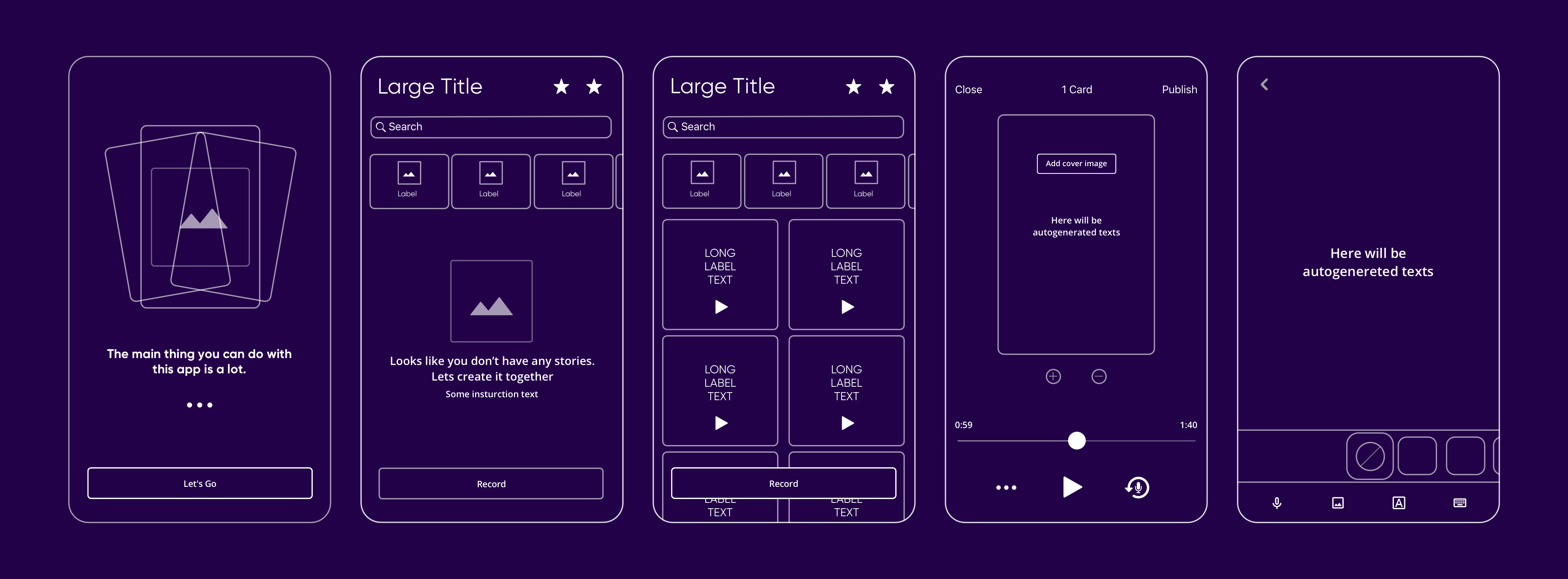 UX/UI Design for social media app: Wireframing